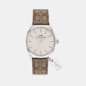 Leather Strap Coach Watch
